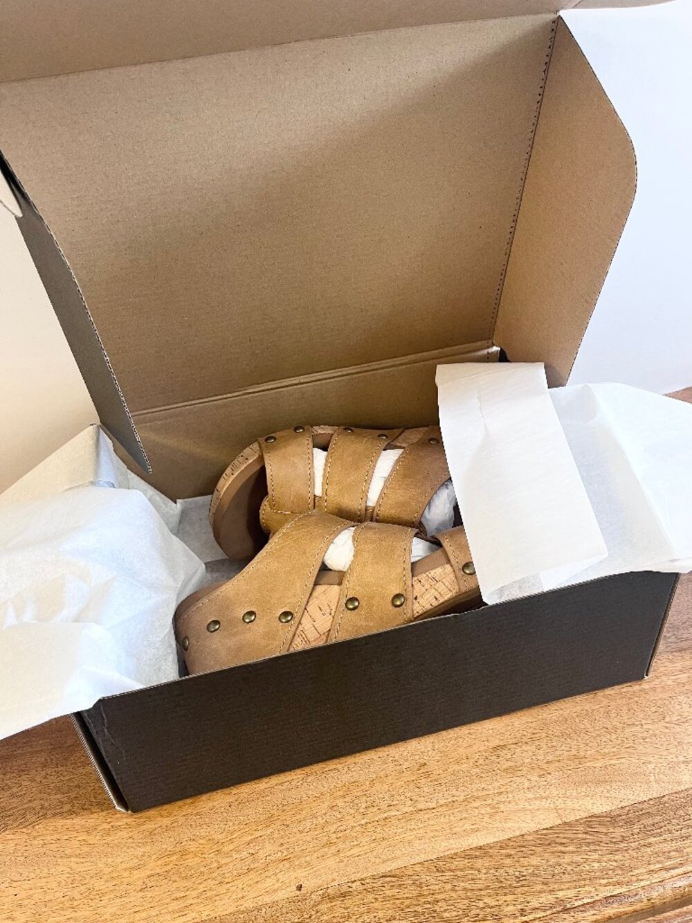NEW! Corky's "Catch Of The Day" Cork Wedge Sandal Comfort Platform Camel/Tan 6 - Picture 4 of 13